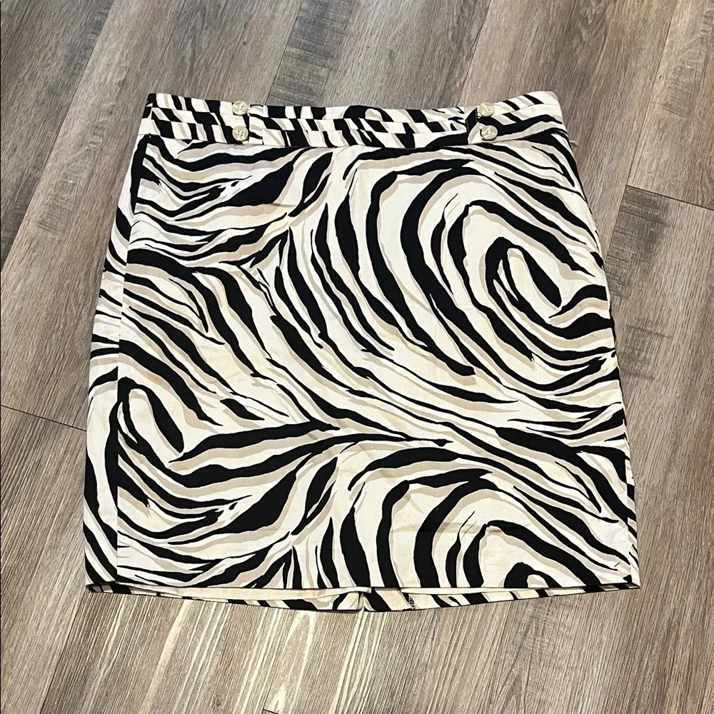 LOFT Zebra Print Pencil Skirt